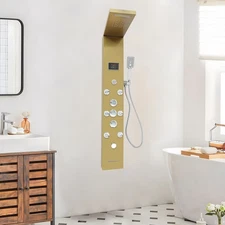 6-in-1 Led Shower Panel, Smart Shower Panel Mechanism With Led Display