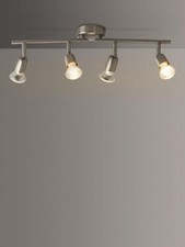 John Lewis 4 Spotlight Ceiling Bar, Brushed Chrome Used