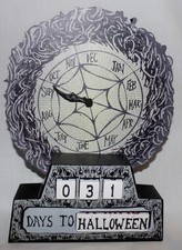 NICE NIGHTMARE BEFORE CHRISTMAS WOODEN COUNTDOWN CALENDAR-9" TALL