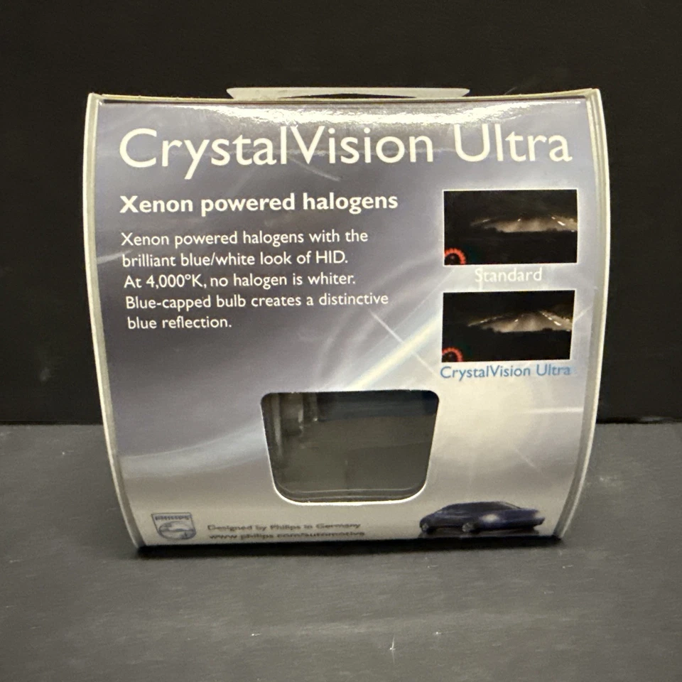 Nuevo paquete de 2 bombillas halógenas Philips 9003 Crystal Vision Ultra 9003CVS2 77710059 coche Foto 2 de 4