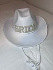 Bride Cowboy Hat with Veil: Bachelorette Cowgirl Party
