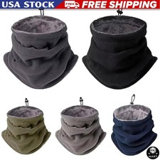 Winter Fleece Warmer Face Mask Scarf Soft Double Layer Thick Neck Gaiter Bandana