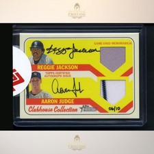 JUDGE/JACKSON 2018 Topps Geritage Clubhouse Collection Dual Relic Auto /10 1S