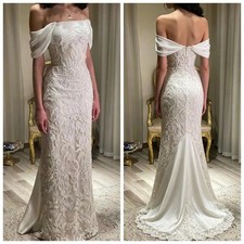 Elegant Off The Shoulder Mermaid Evening Dress Beading Sequin Formal Party Dress