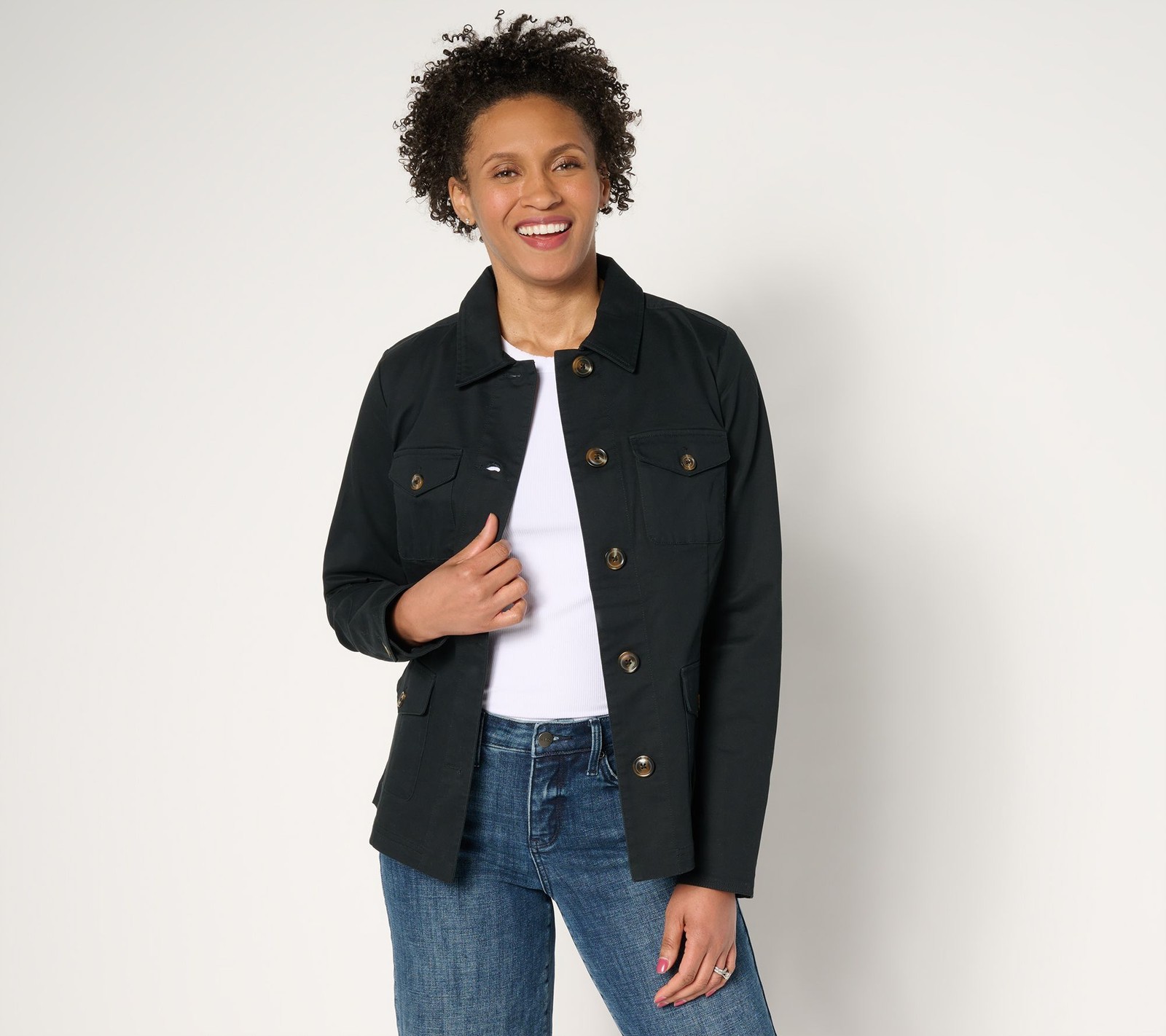 Joan Rivers Classics Collection Women's Plus Sz Jacket 2X Signature Black
