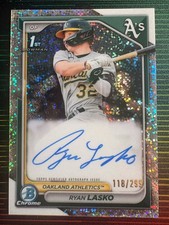 2024 Bowman Baseball - Ryan Lasko 1st Bowman Speckle Auto /299 Oakland Athletics