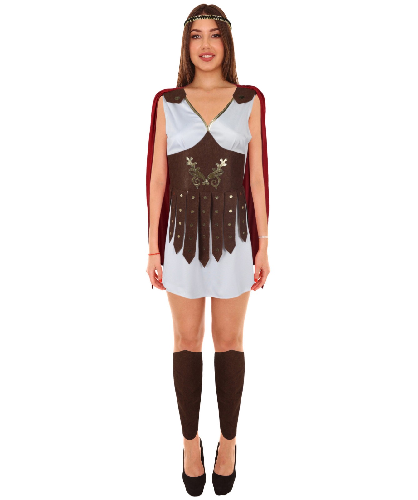 Disfraz de soldado romano histórico multicolor para mujer adecuado para Halloween