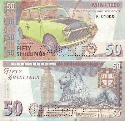 England 50 Shillings 2025 Fantasy Mini Cooper UNC Gabris Matej M 01008 CANCELED - Image 1 of 4