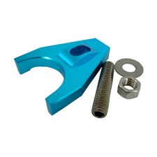 Billet Sb Bb Chevy Distributor Clamp Hold Down Sbc V6 V8 Blue