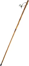 Wooden Walking Stick Hiking Trekking Wood Cane Poles Hand Staff Carved Wolf 55"