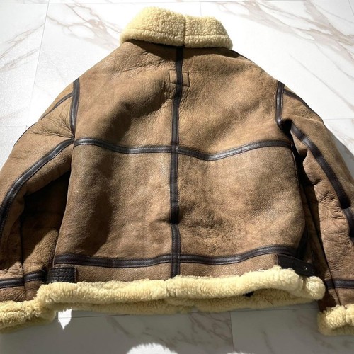 Avirex B-3 Mouton Flight Jacket Brown Men's Size 40 - Picture 5 of 11
