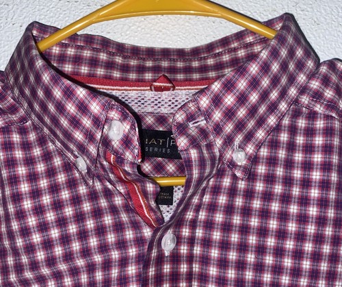Camisa Ariat Pro Series Abotonada Manga Larga Roja Blanca Azul Cuadros Talla L - Imagen 3 de 11
