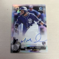 2017 Bowman Chrome Chrome Rookie Autographs Manny Margot #BCAR-MM (AU, RC) /499