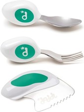 Toddler Utensils, Ergonomic Fork Spoon and Knife Set for Self