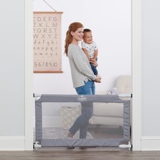 Regalo 50" Gray Expandable Mesh Gate, Pressure Mounted, Includes Rubber Bumpers