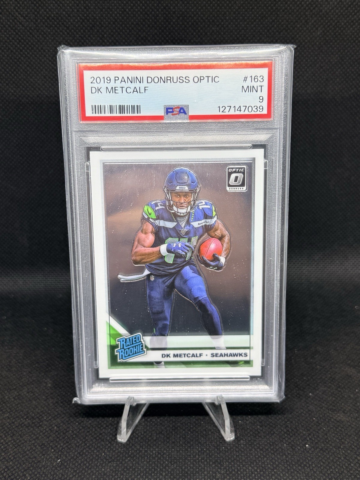 2019 Panini Donruss Optic Rated Rookie DK Metcalf PSA 9