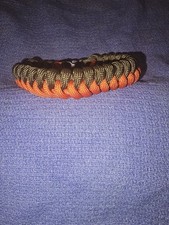 Olive Drab/Orange Paracord Bracelet (B1)