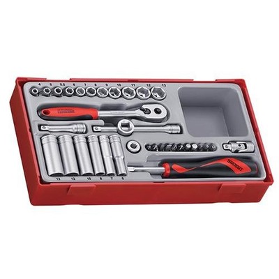 Teng Standard Tief Metrisch Steckschlüssel-satz 35 Teile 0.6cm Drive 4 Zu 13mm