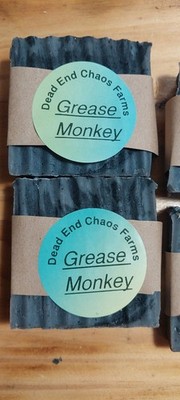 Dead End Chaos Farms Grease Monkey Black Rectangular Body Bar Soap for Men Hands