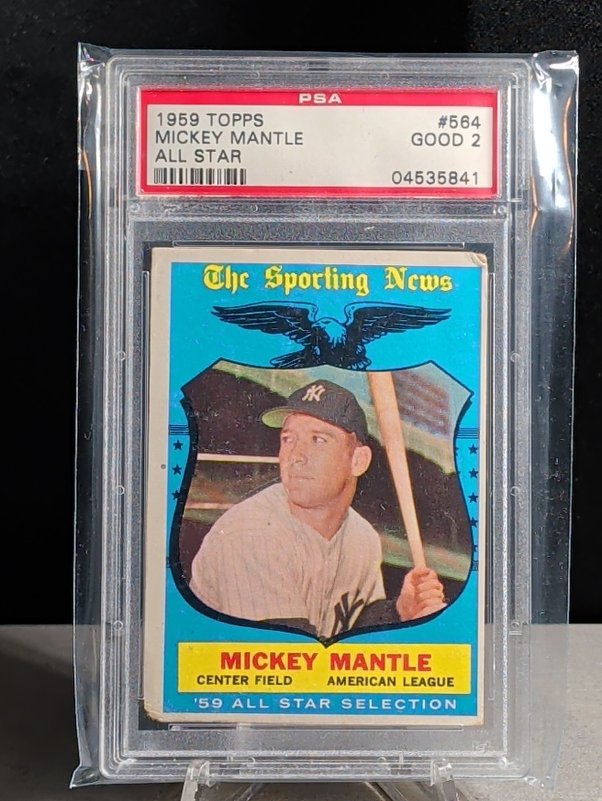 1959 Topps Mickey Mantle All Star #564 PSA 2 GOOD NY Yankees Vintage High Number