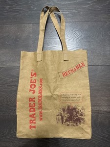 RARE Trader Joes Washable Paper Grocery Reusable Bag