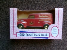ERTL 1950 Budweiser Horseshoer Panel Truck Bank Red 1/25 diecast