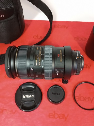 Nikon AF 80-400mm f/4.5-5.6D ED VR Telephoto Zoom Camera Lens w/ Hood, Mount Bag - Picture 2 of 17