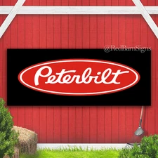 Peterbilt Truck Indoor Outdoor Banner Sign with grommets