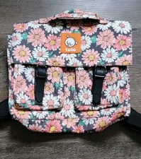 Tula European Style Kids Backpack Water-Resistant Flourish Pink White Daisies