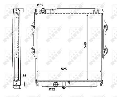 NRF-OE 56152 Radiator, engine cooling for TOYOTA