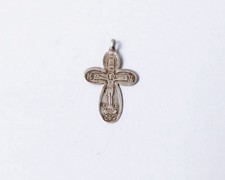 Antikes silbernes Brustkreuz, Feingehalt 84. Original. Zarenzeitliches Russland