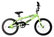 XN BMX Bike Area 44 20" Freestyle Boys Bicycle w 360 Gyro 2x Stunt Pegs Green