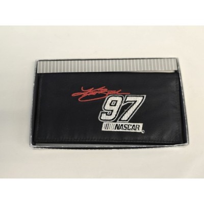 Kurt Busch #97 Nascar Roush Racing Black Leather Wallet Checkbook Rico Rare NOS