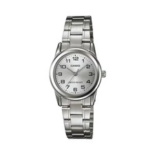 Casio Quartz Silver Dial Silver Tone Women's Watch LTP-V001D-7B SD