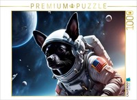 Calvendo Puzzle Chihuahua Spaceman Floating In Space | 1000 Pieces, Finished Siz