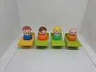 B Vintage Fisher Price little people School 923 lot/8 Desks Boys Girls