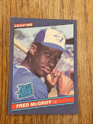 1986 Leaf Canadian Fred McGriff Rookie #28 Blue Jays Sharp HOF RC NM-MT