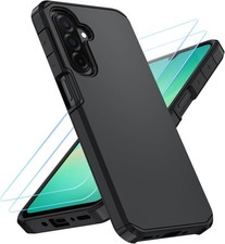 Samsung Galaxy A17 Case: Shockproof Phone Cover with HD Screen Protector, Black