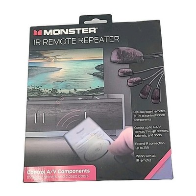Monster IR Remote Repeater Control Up To 4 AV Devices Extend IR to 25ft  New