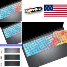 Rainbow Colorblock Keyboard Cover for 15.6 Inch Laptops Waterproof and Dustproof