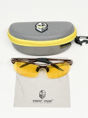 Knight Visor Night Driving Glasses Unisex HD Yellow Made In Italy