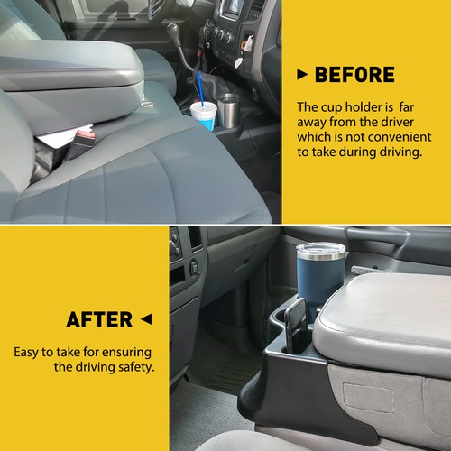 2X Fits 2003-2012 Dodge Ram 1500 2500 3500 Center Console Holder Cup Accessories - Picture 5 of 12