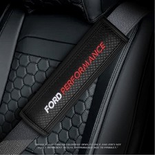 Ford Performance - 2pc Made-to-order Woven Fiber Leather Seat Belt Pad Cover Ford Performance - 2pc Made-to-order Woven Fiber Leather Seat Belt Pad Cover
