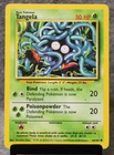 Pokemon Tangela Base Set 66/102 Unlimited Common Card LP Small Ink Blot Error