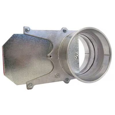 Nordfab 8010002302 Round Blast Gate, Cast Aluminum, 20 Ga, 7 In W, 5 3/4 In L,