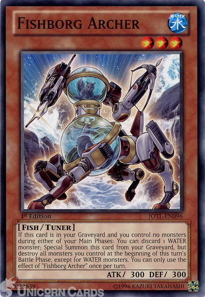 JOTL-EN096 Fishborg Archer Common 1st Edition Mint Yu-Gi-Oh! Card