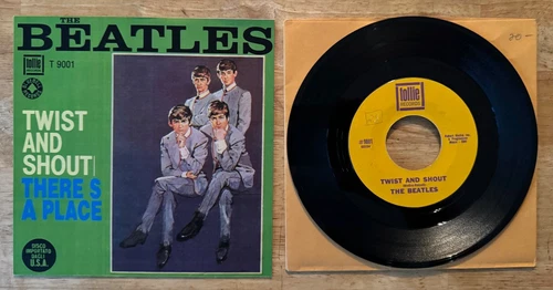 45 7" SP THE BEATLES ITALIE TOLLIE 9001 TWIST AND SHOUT YELLOW LABEL