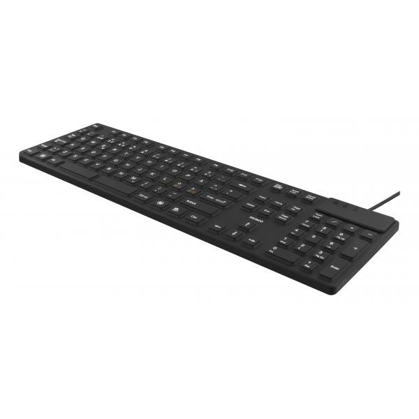 Deltaco TB-501 tastiera Universale USB + PS/2 Nero (DELTACO tb-501 - tastatur -