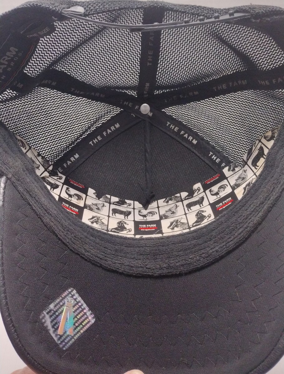 GOORIN BROS TRUCKER HAT “COCK BB” LEATHER RETIRED STYLE RARE 