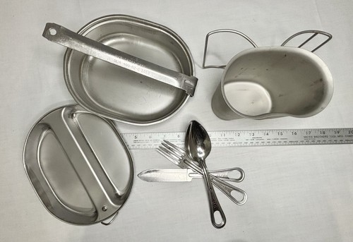 Vintage Boy Scouts of America Mess Kit BSA 5-teiliges Set & Kantinenhalter 1960’s